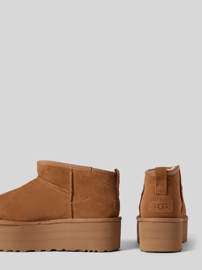 Peek & Cloppenburg UGGBoots aus Leder mit Plateausohle Modell 'CLASSIC ULTRA MINI' in camel Sonderangebote