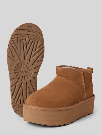 Peek & Cloppenburg UGGBoots aus Leder mit Plateausohle Modell 'CLASSIC ULTRA MINI' in camel Sonderangebote