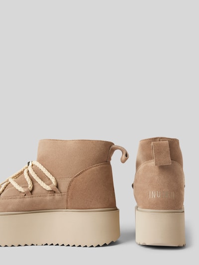 Peek & Cloppenburg INUIKIILederstiefel mit Plateausohle in beige VIP-Rabatte