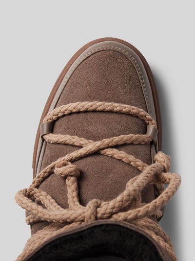 Peek & Cloppenburg INUIKIILederstiefel mit Label-Schriftzug in taupe Discount Store für neue Produkte