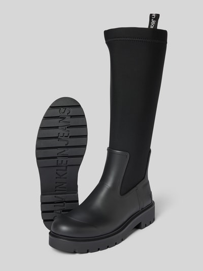 Peek & Cloppenburg Calvin Klein JeansGummistiefel mit elastischem Schaft Modell 'HIGH RAINBOOT NEOPRENE' in black Super Rabatt