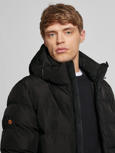 Peek & Cloppenburg SuperdrySteppjacke mit Reißverschlusstaschen in black Riesige Rabatte