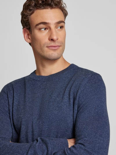 Peek & Cloppenburg MCNEALStrickpullover mit Rundhalsausschnitt in dunkelblau melange Fabrikladen