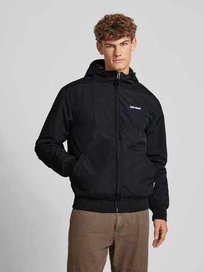 Peek & Cloppenburg REVIEWBlouson mit Eingrifftaschen Modell 'BASIC' in black 50% Rabatt für begrenzte Zeit