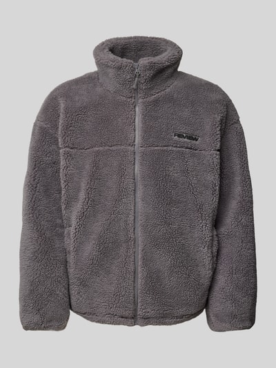 Peek & Cloppenburg REVIEWFleecejacke mit Label-Detail in dunkelgrau Auslauf