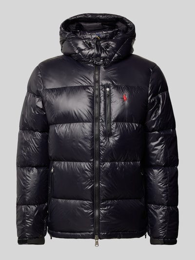 Peek & Cloppenburg Polo Ralph LaurenDaunenjacke mit Logo-Stitching Modell 'EL CAP' in black Fabrikverkauf