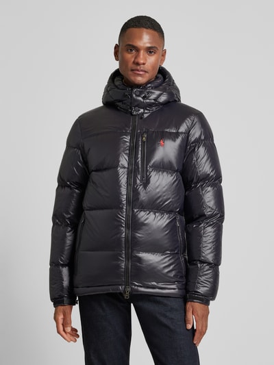 Peek & Cloppenburg Polo Ralph LaurenDaunenjacke mit Logo-Stitching Modell 'EL CAP' in black Fabrikverkauf