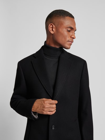 Peek & Cloppenburg Christian Berg MenMantel mit Leistentaschen in black Meist gekauft