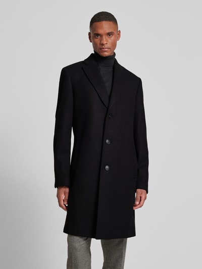 Peek & Cloppenburg Christian Berg MenMantel mit Leistentaschen in black Meist gekauft