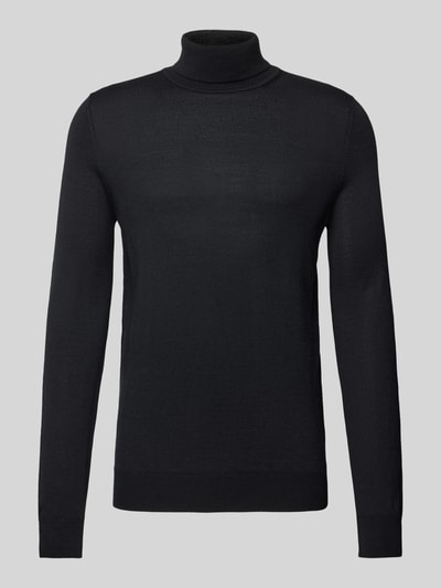 Peek & Cloppenburg Christian Berg MenStrickpullover mit Rollkragen in black Rabatt