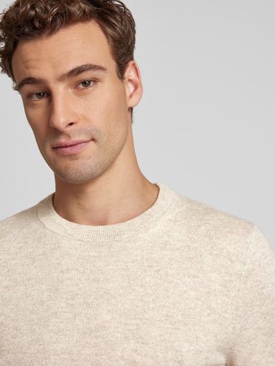 Peek & Cloppenburg MCNEALStrickpullover mit Rundhalsausschnitt in kitt melange Versandkostenfrei