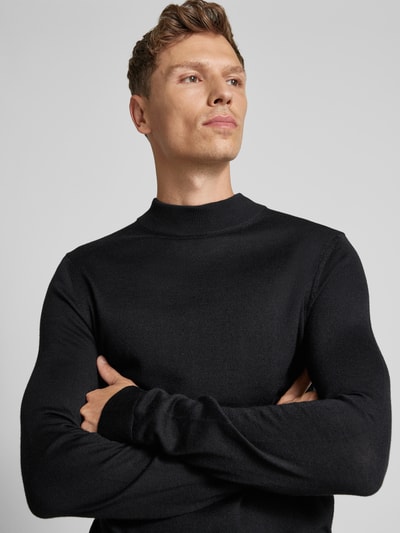 Peek & Cloppenburg Christian Berg MenStrickpullover mit Turtleneck in black Black Friday