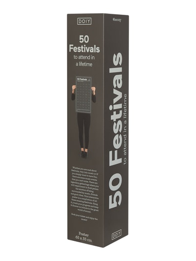 Peek & Cloppenburg DoiyInteraktives Poster aus Papier Modell '50 Festivals' in black Saisonale Angebote