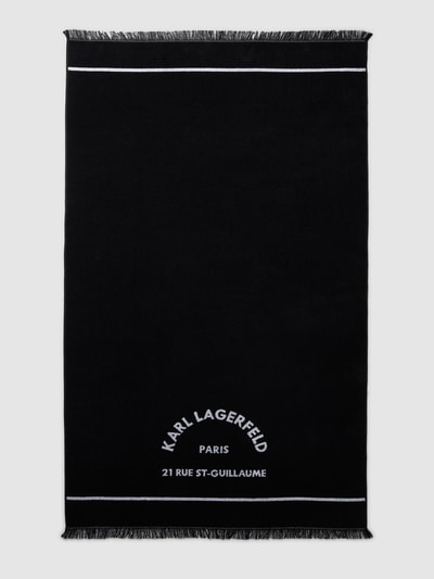 Peek & Cloppenburg Karl Lagerfeld BeachwearHandtuch mit ausgefransten Abschlüssen in black Bis zu 50% Rabatt