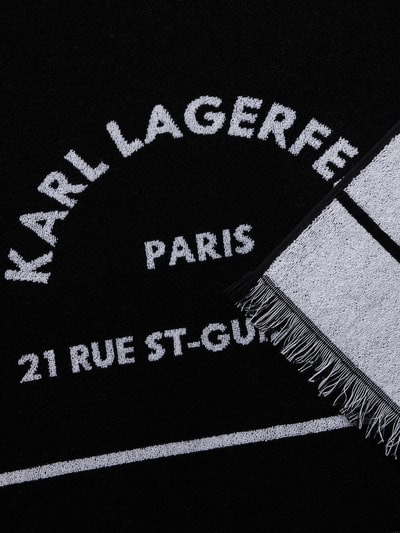 Peek & Cloppenburg Karl Lagerfeld BeachwearHandtuch mit ausgefransten Abschlüssen in black Bis zu 50% Rabatt