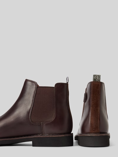 Peek & Cloppenburg Polo Ralph LaurenChelsea Boots aus Leder mit Label-Detail Modell 'TALAN' in dunkelbraun Rabatte dieses Monats