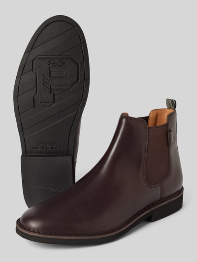 Peek & Cloppenburg Polo Ralph LaurenChelsea Boots aus Leder mit Label-Detail Modell 'TALAN' in dunkelbraun Rabatte dieses Monats