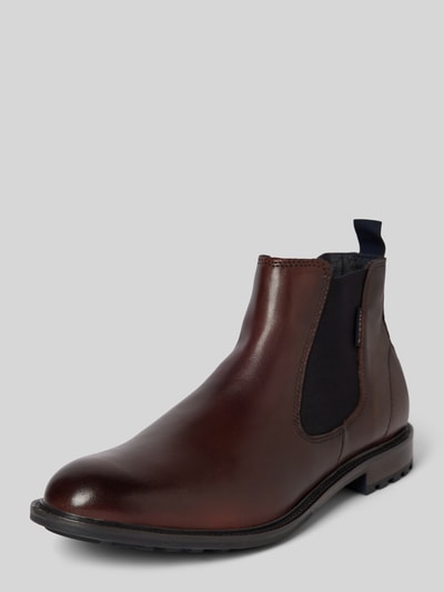 Peek & Cloppenburg bugattiChelsea Boots aus Leder mit Zugschlaufe Modell 'Bonifacio' in mittelbraun 2025