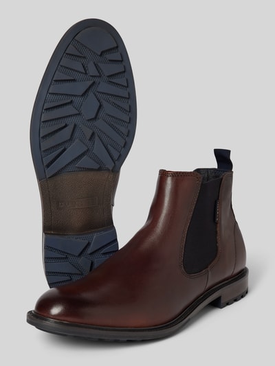 Peek & Cloppenburg bugattiChelsea Boots aus Leder mit Zugschlaufe Modell 'Bonifacio' in mittelbraun 2025
