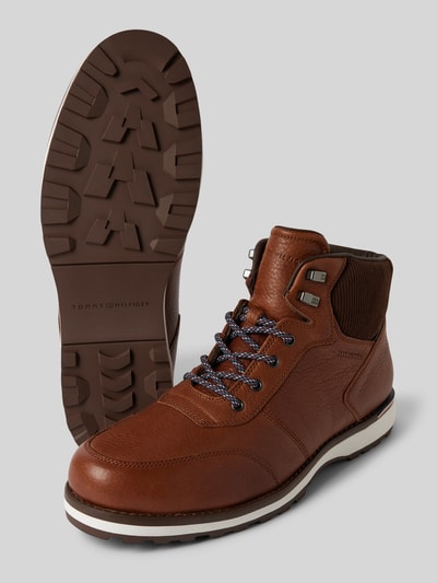 Peek & Cloppenburg Tommy HilfigerLederboots mit Label-Details in cognac Schlussverkauf