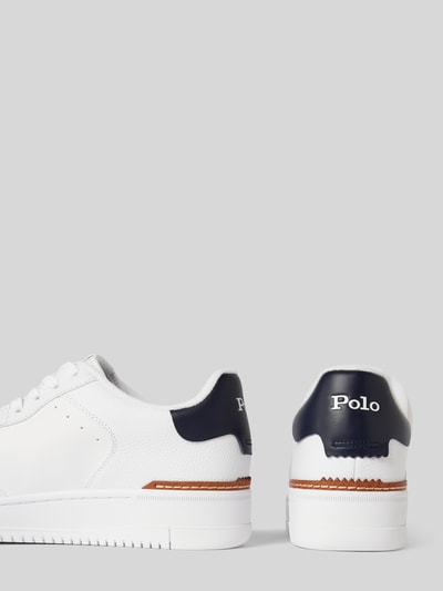 Peek & Cloppenburg Polo Ralph LaurenLedersneaker mit Logo-Stitching Modell 'MASTERS' in weiss Kostenloser Versand