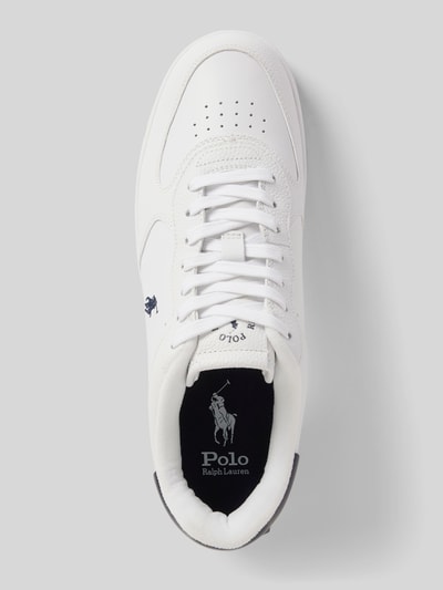 Peek & Cloppenburg Polo Ralph LaurenLedersneaker mit Logo-Stitching Modell 'MASTERS' in weiss Kostenloser Versand