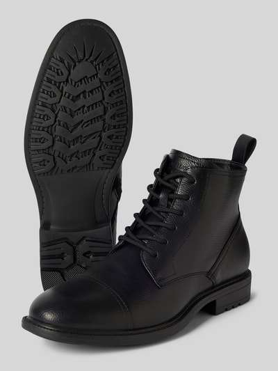 Peek & Cloppenburg Jack & JonesSchnürboots mit Label-Prägung Modell 'BARBICAN' in black Preisnachlass