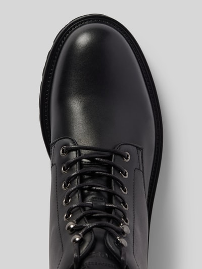 Peek & Cloppenburg BOSSSchnürboots aus Leder mit Zugschlaufe Modell 'Juylo' in black Cyber Monday