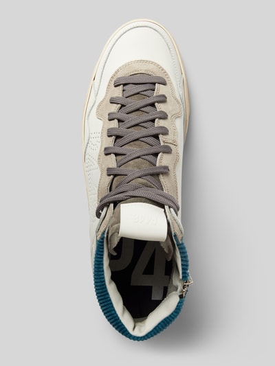 Peek & Cloppenburg P448Ledersneaker mit Label-Lochmuster Modell 'Bali' in weiss Weihnachtsangebot