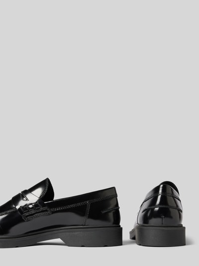 Peek & Cloppenburg Jack & JonesPenny-Loafer aus Leder mit Schaftbrücke in black Osterangebot