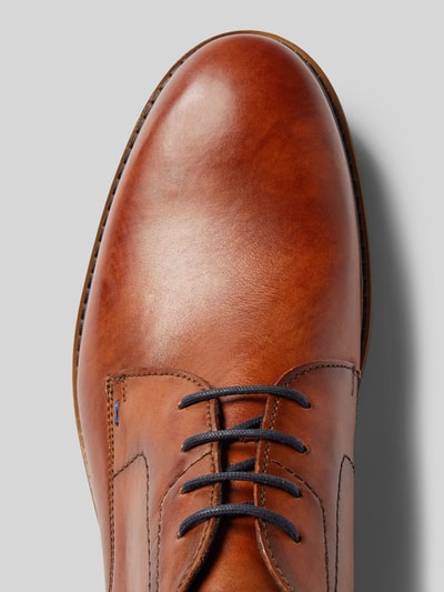 Peek & Cloppenburg LloydLederderby mit Ziernähten Modell 'HENGELO' in cognac Muttertagsangebot