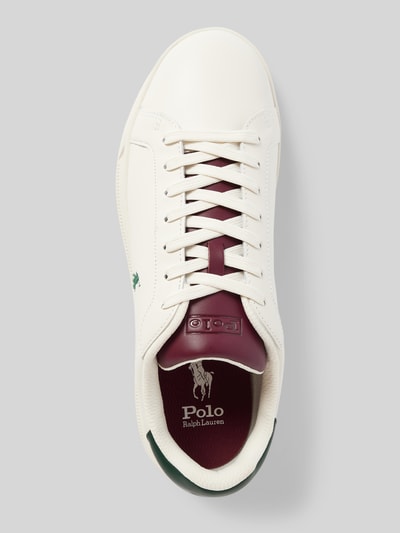 Peek & Cloppenburg Polo Ralph LaurenLedersneaker mit Logo-Stitching in weiss Vatertagsangebot