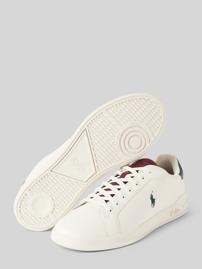 Peek & Cloppenburg Polo Ralph LaurenLedersneaker mit Logo-Stitching in weiss Vatertagsangebot