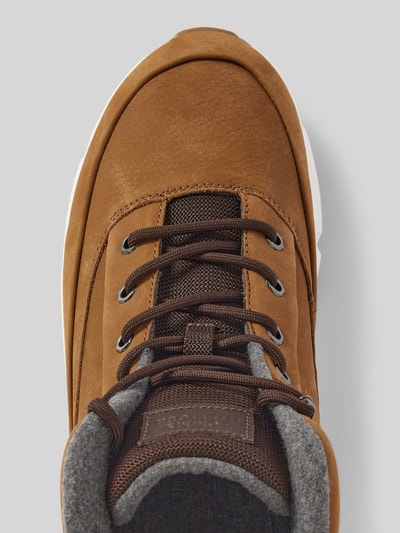 Peek & Cloppenburg Tommy HilfigerLedersneaker mit Label-Patch Modell 'WARM NUBUCK' in cognac Online Outlet