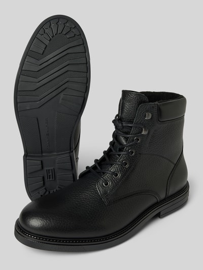 Peek & Cloppenburg Tommy HilfigerLederboots mit Label-Details in black Große Rabatte