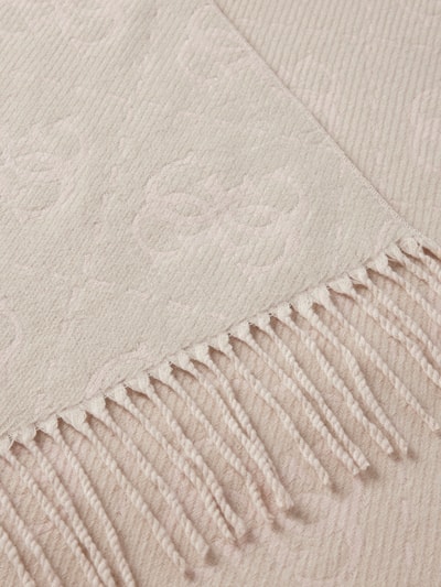 Peek & Cloppenburg GuessSchal mit Logo-Stitching in hellgrau VIP-Rabatte