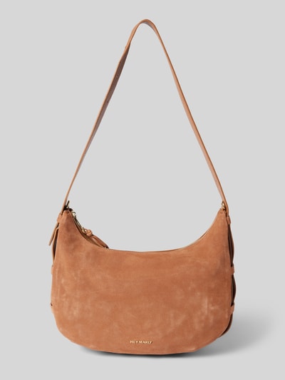 Peek & Cloppenburg Hey MarlyLederhandtasche mit Label-Applikation Modell 'Lifetime Sister' in cognac Letzte 2 Tage