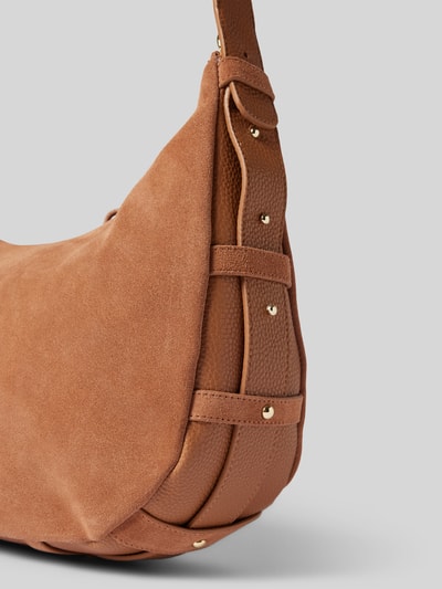 Peek & Cloppenburg Hey MarlyLederhandtasche mit Label-Applikation Modell 'Lifetime Sister' in cognac Letzte 2 Tage