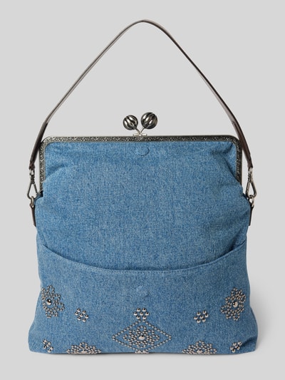 Peek & Cloppenburg Weekend Max MaraHandtasche in Denim-Optik mit Ziersteinbesatz in blau Super Rabatt