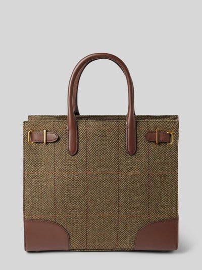 Peek & Cloppenburg Lauren Ralph LaurenTote Bag aus Wolle mit Label-Detail Modell 'DEVYN' in dunkelbraun 2025
