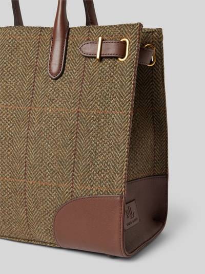 Peek & Cloppenburg Lauren Ralph LaurenTote Bag aus Wolle mit Label-Detail Modell 'DEVYN' in dunkelbraun 2025