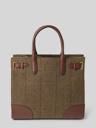 Peek & Cloppenburg Lauren Ralph LaurenTote Bag aus Wolle mit Label-Detail Modell 'DEVYN' in dunkelbraun 2025