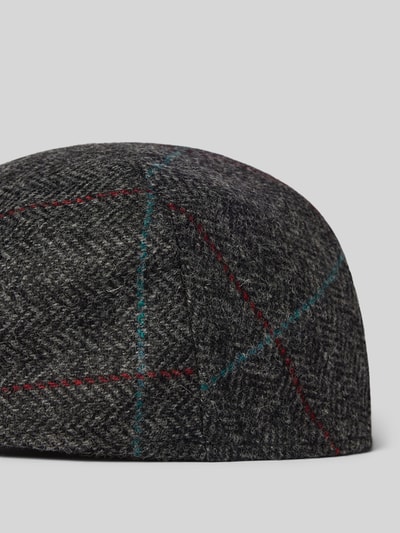 Peek & Cloppenburg BarbourSchiebermütze aus Wolle mit Strukturmuster Modell 'Crieff' in blau Fabrikverkauf