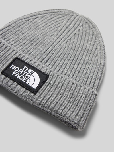 Peek & Cloppenburg The North FaceStrickmütze mit Label-Patch in mittelgrau Online Outlet