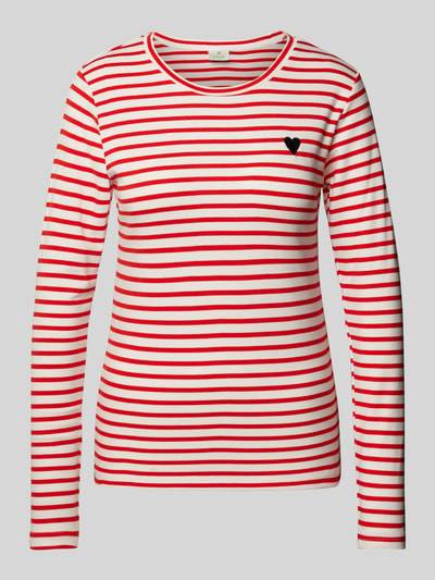 Peek & Cloppenburg KaffeLongsleeve mit Label-Stitching in rot JETZT KAUFEN