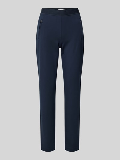 Peek & Cloppenburg Christian Berg WomanSlim Fit Stoffhose mit Reißverschlusstaschen in dunkelblau Neueste Stile