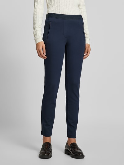 Peek & Cloppenburg Christian Berg WomanSlim Fit Stoffhose mit Reißverschlusstaschen in dunkelblau Neueste Stile