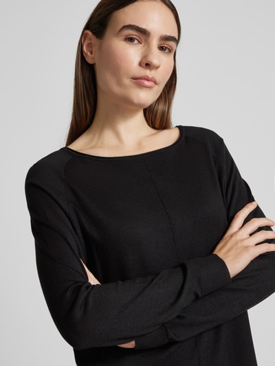 Peek & Cloppenburg s.Oliver RED LABELRelaxed Fit Feinstrickkleid mit U-Boot-Ausschnitt in black Bis zu 65% Rabatt