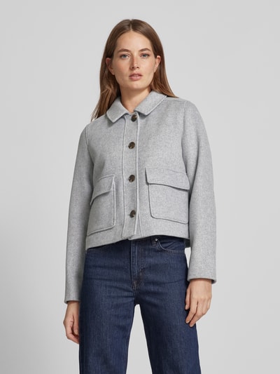 Peek & Cloppenburg commaJacke mit Umlegekragen in mittelgrau Clearance-Verkauf