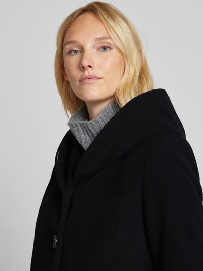 Peek & Cloppenburg Milo CoatsMantel mit Kapuze Modell 'Bella' in black Begrenzt auf 3 Tage
